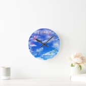 Wolken Runde Wanduhr (Zuhause)