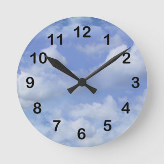 Wolken Runde Wanduhr