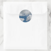Wolken Runder Aufkleber (Tasche)