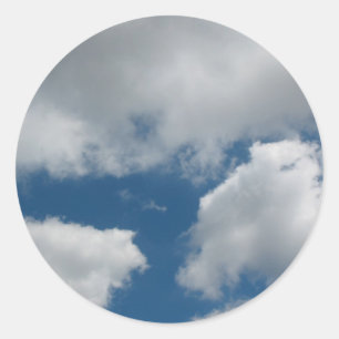 Wolken Runder Aufkleber