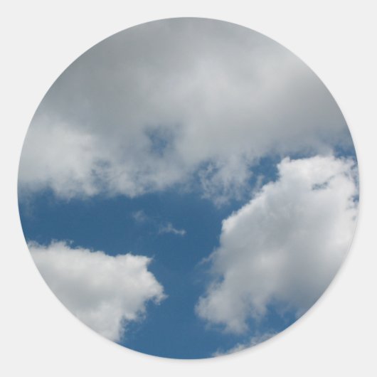 Wolken Runder Aufkleber (Vorderseite)