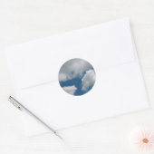Wolken Runder Aufkleber (Umschlag)