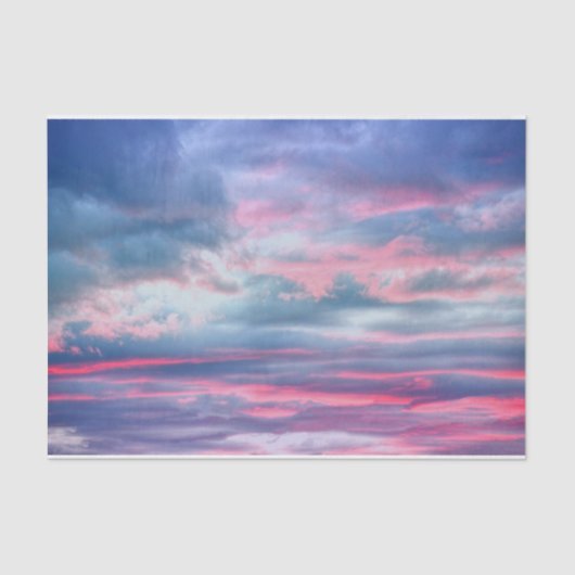 Wolken Schöne Pastel Pink White Blue Sky Seidenpapier (Vorderseite)