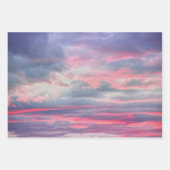 Wolken Schöne rosa blaue gestrichene Himmel Geschenkpapier Set (Vorderseite 3)