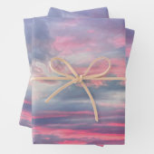 Wolken Schöne rosa blaue gestrichene Himmel Geschenkpapier Set (Beispiel)