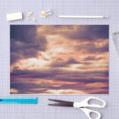 Wolken Schöner Sonnenuntergang Orange Lila Sky Seidenpapier (Handwerk)