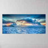 Wolken-Seascape Poster (Vorne)