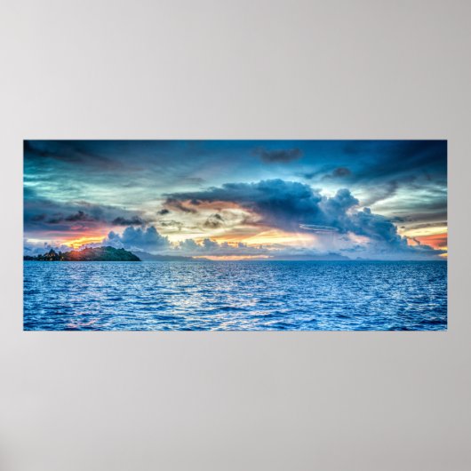 Wolken-Seascape Poster (Vorne)