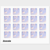 Wolken Sky Pink Sunset Lila Geschenke Quadratischer Aufkleber (Blatt)