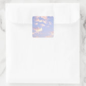 Wolken Sky Pink Sunset Lila Geschenke Quadratischer Aufkleber (Tasche)
