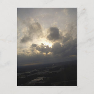 Wolken Sky Sonnenlicht Silver Lining Cloudy Landsc Postkarte