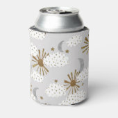 Wolken, Sonne und Mond, minimalistisches Muster. Dosenkühler (Kanne Rückseite)