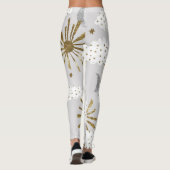 Wolken, Sonne und Mond, minimalistisches Muster. Leggings (Rückseite)