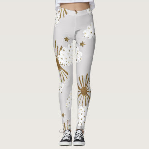 Wolken, Sonne und Mond, minimalistisches Muster. Leggings