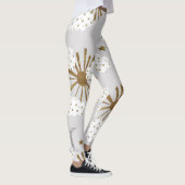 Wolken, Sonne und Mond, minimalistisches Muster. Leggings (Rechts)