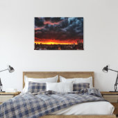 Wolken, Sonnenuntergang und Rot Leinwanddruck (Insitu (Schlafzimmer))