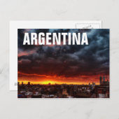 Wolken, Sonnenuntergang und Rot Postkarte (Vorne/Hinten)