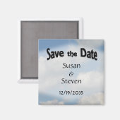 Wolken speichern das Datum Magnet (Vorderseite/Rückseite)