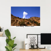 Wolken steigen - Wüste Arizona Poster (Heimbüro)