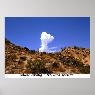 Wolken steigen - Wüste Arizona Poster