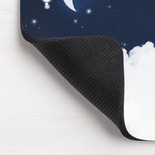 Wolken & Sterne Twinkle Light Celestial Mouse Pad Mousepad (Ecke)