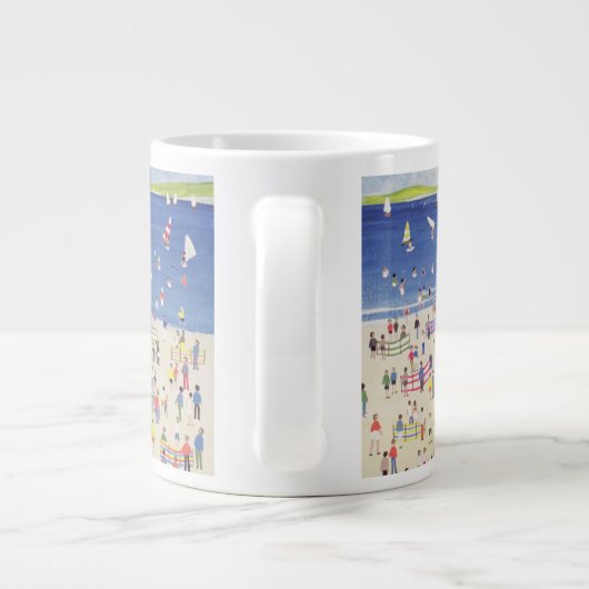 Wolken-Strand Jumbo-Tasse (Rückseite)