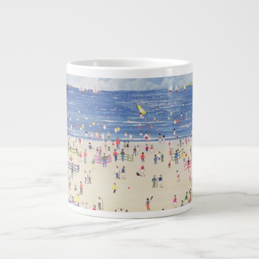 Wolken-Strand Jumbo-Tasse (Vorderseite)