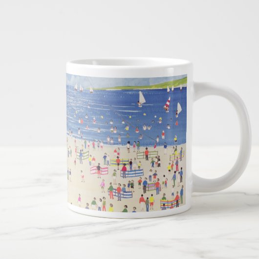 Wolken-Strand Jumbo-Tasse (Rechts)