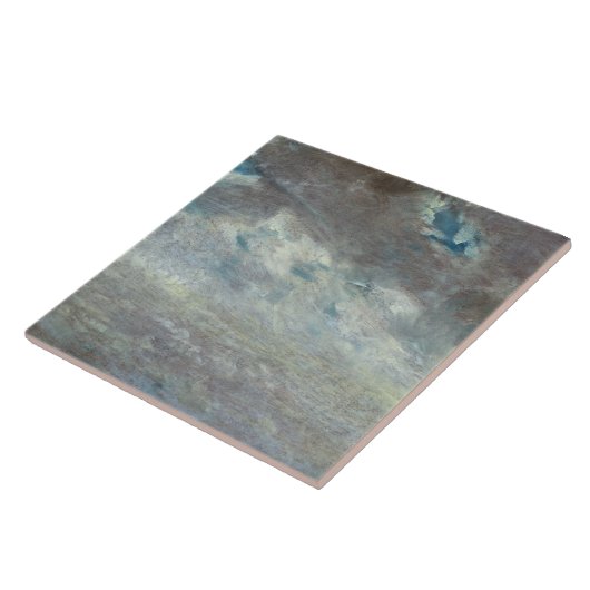 Wolken-Studie, 1821 (Öl auf Papier an Bord) Fliese (Seite)