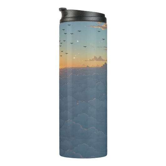 Wolken Sun Thermosbecher (Nach rechts gedreht)