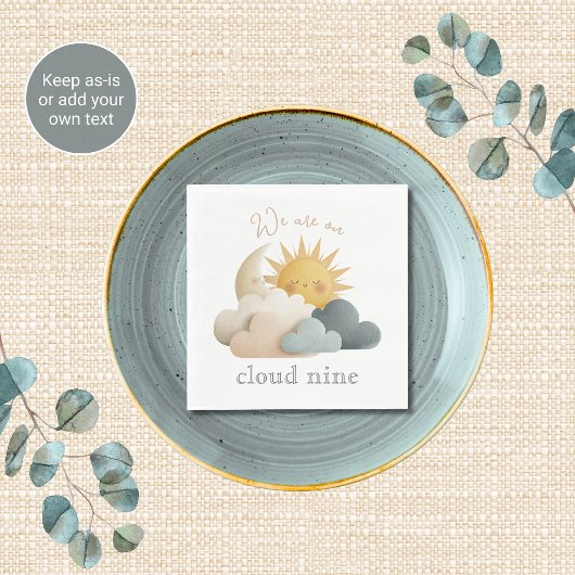 Wolken Thema Baby Shower Servietten
