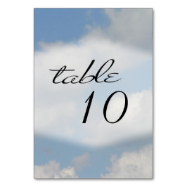 Wolken-Tischnummer Tischnummer