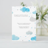 Wolken-Trauerfall danken Ihnen zu kardieren Dankeskarte (Stehend Vorderseite)