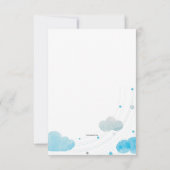 Wolken-Trauerfall danken Ihnen zu kardieren Dankeskarte (Rückseite)