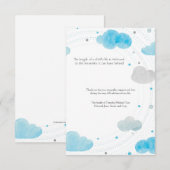 Wolken-Trauerfall danken Ihnen zu kardieren Dankeskarte (Vorne/Hinten)