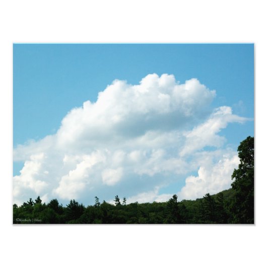 Wolken treffen Bäume Fotodruck (Vorne)