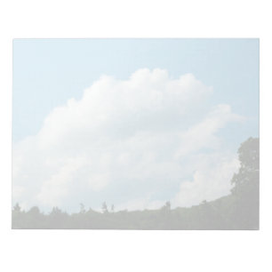 Wolken treffen Bäume Notizblock