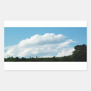 Wolken treffen Bäume Rechteckiger Aufkleber