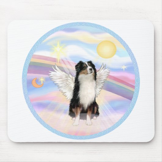 Wolken - Tri Color Australian Shepherd Mousepad (Vorne)