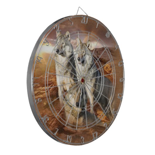 Wolken Trio Dartboard Dartscheibe (Vorderseite Links)