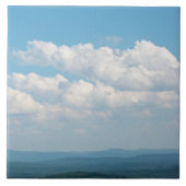 Wolken über Bergen Fliese (Vorderseite)