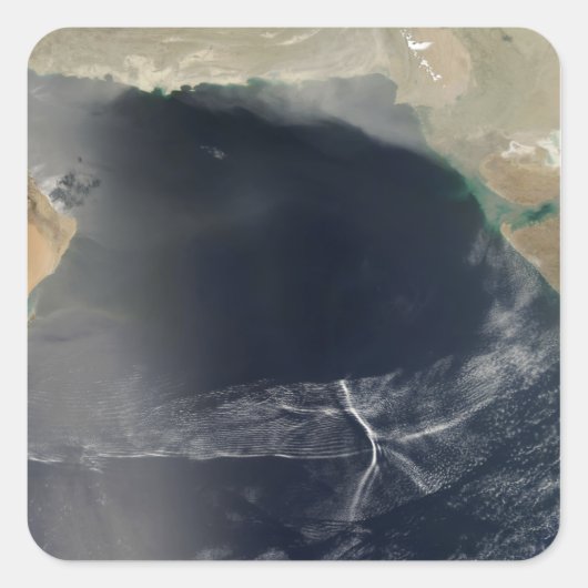 Wolken über dem Arabischen Meer Quadratischer Aufkleber (Vorderseite)