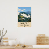 Wolken über dem Bergwald Poster (Küche)