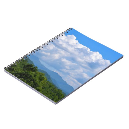 Wolken über dem Blue Ridge-Notebook Notizblock (Linke Seite)