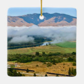 Wolken über dem Flathead River Keramikornament (Rückseite)