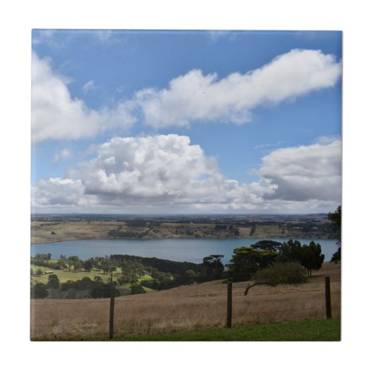 Wolken über dem Gnotuk Camperdown Keramik Tile Fliese (Vorderseite)