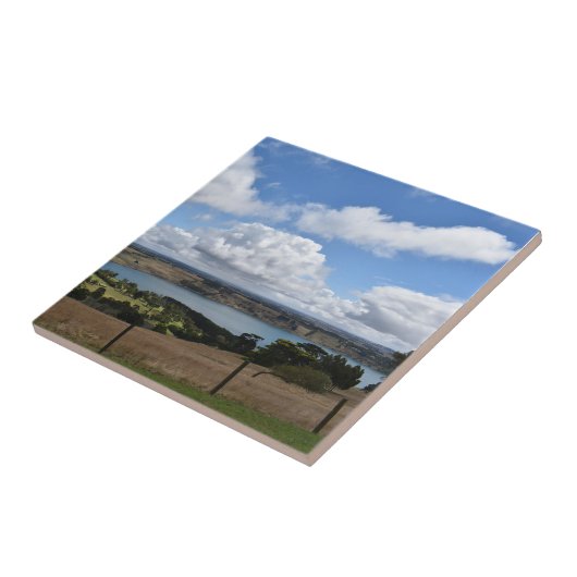 Wolken über dem Gnotuk Camperdown Keramik Tile Fliese (Seite)