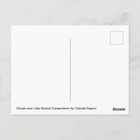 Wolken über dem Gnotuk Camperdown Postkarte (Rückseite)