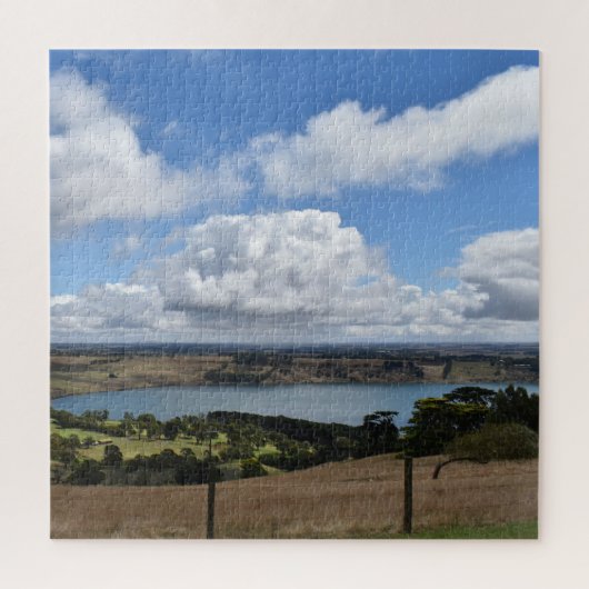 Wolken über dem Gnotuk-See Camperdown Jigsaw Puzzl Puzzle (Vertikal)