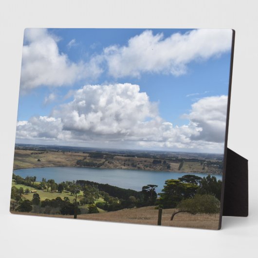 Wolken über dem Gnotuk-See Camperdown Tabletop Pla Fotoplatte (Seite)